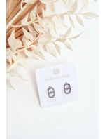 Oválné náušnice stříbrné