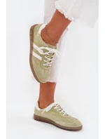 Nízké Kožené Sneakery Dámské Limetkové Ismina