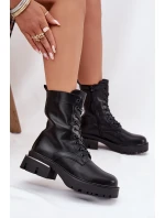 Dámské pracovní kotníky na klocku černé Alviora