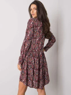 Šaty D73771M30227 tmavě hnědé