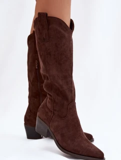 Dámské kovbojky Jazelle – czekoladowé