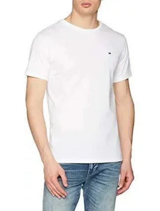 Pánské Tričko s krátkým rukávem UM0UM00557-100 bílé - Tommy Hilfiger