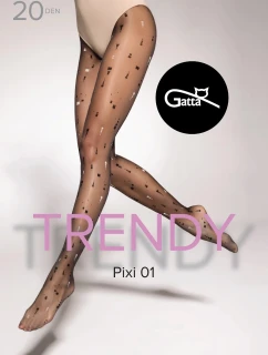 Dámské punčochové kalhoty Trendy Pixi 01 20 den Černá vzor - Gatta