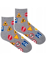 Ponožky Avangard dopravní značky šedé - Milena