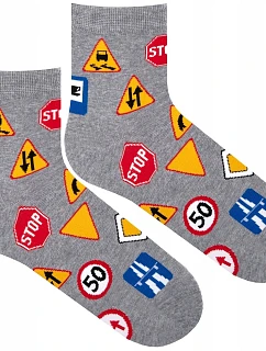 Ponožky Avangard dopravní značky šedé - Milena