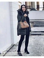 Dámská prošívaná zimní bunda s kapucí starorůžová (7702) Dámská prošívaná zimní bunda s kapucí starorůžová (7702)