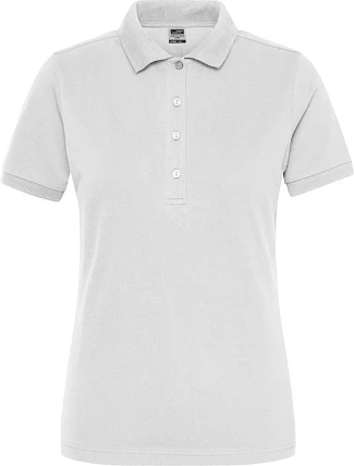 Daiber JN 1805 Dámské pracovní elastické bio polo - Solid 02.1805 white