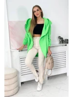 Bluza z krótkim suwakiem zielony neon Bluza z krótkim suwakiem zielony neon