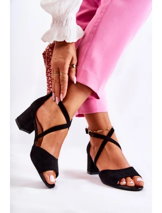 Dámské sandály na vysokém podpatku Sergio Leone SK825 Černá