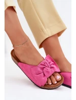 Dámské Sandály Na Korkové Podešvi S Mašlí Fuchsie Seressa