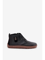 Kožené dámské polobotky Barefoot s ozdobným detailem Zazoo 30072 Černé