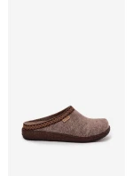 Ženské pantofle s výšivkou Inblu NL000009 tmavě béžové