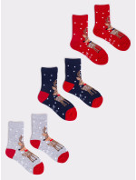 Vánoční ponožky Yoclub 3-Pack SKA-X045G-AA00 Vícebarevné