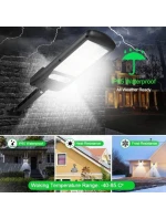 POULIČNÍ LAMPA SOLÁRNÍ LUCERNA 120LED + DÁLKOVÉ OVLÁDÁNÍ POHYBOVÝ A SOUMRAKOVÝ SENZOR