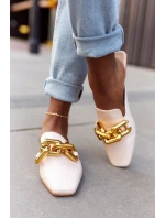 Dámské Nazouváky S řetízkem Béžové Call On Me Dámské Nazouváky S řetízkem Béžové Call On Me