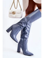 Klasické Boty Na Sloupek Modré Mayra