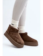 Dámské zimní boty na tlusté podrážce tmavě zelené Caliksa