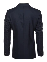 Pánské jednořadové sako v tmavě modré barvě FashionStreet MX0640 Pánské jednořadové sako v tmavě modré barvě FashionStreet MX0640