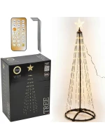 DEKORATIVNÍ VÁNOČNÍ STROMEK 550LED TEPLÁ BÍLÁ 300CM ČERNÁ