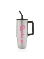 BARBIE - stříbrný cestovní termohrnek 900 ml  