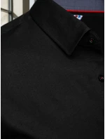 Pánská elegantní hladká černá košile SLIM FIT FashionStreet DX2596
