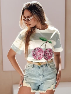 Dámské džínové šortky se zirkony LIKE A STAR modré FashionStreet SY0487