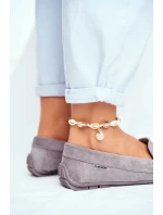 Dámské Semišové Mokasíny Šedé Morreno Dámské Semišové Mokasíny Šedé Morreno