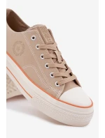 Pánské Tenisky Na Platformě Big Star RR174323 Béžové