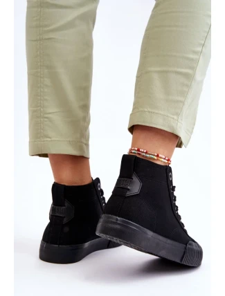 Dámské vysoké tenisky Big Star Fabric Černé