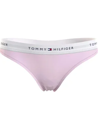 Dámská tanga LOGO WAISTBAND THONG UW0UW03835TOG světle růžová - Tommy Hilfiger Dámská tanga LOGO WAISTBAND THONG UW0UW03835TOG světle růžová - Tommy Hilfiger