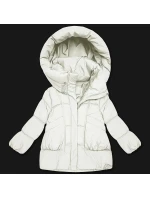 Bílá péřová dámská oversize bunda S'West (B8539-26)