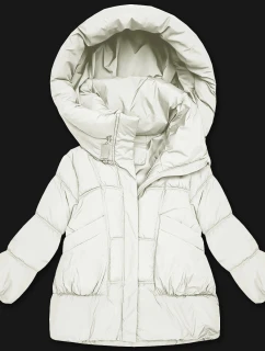 Bílá péřová dámská oversize bunda S'West (B8539-26)