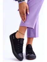 Dámské nízké Materiál tenisky Big Star KK274009 Černá