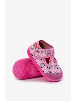 Pantofle Milami Dětské Elastické Na Suchý Zipper S Pandami Růžové Ambette