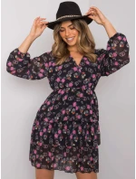 WN SK 21049 šaty.38X černá a růžová