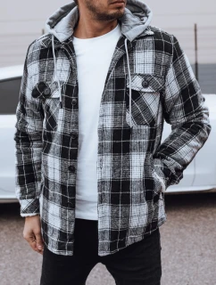 Pánská zateplená bunda s kapucí černá FashionStreet TX4956