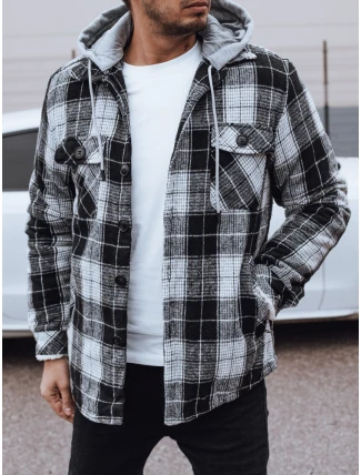 Pánská zateplená bunda s kapucí černá FashionStreet TX4956