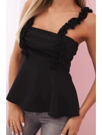 Dámská bavlněná blůza s výstřihem do V a potiskem bílá Dámská bavlněná blůza s výstřihem do V a potiskem bílá