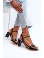 Černé Sandály Na Podpatku Glindra Černé Sandály Na Podpatku Glindra