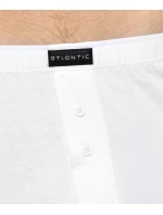 Pánské klasické boxerky s knoflíčky ATLANTIC - bílé