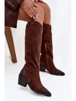 Kozačky na podpatku  model 219399 Step in style