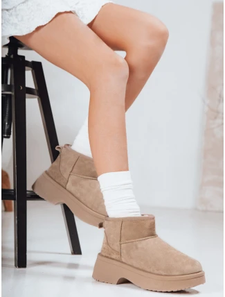 Dámské sněhule na silné podrážce béžové FashionStreet ZY1289