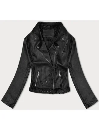 Černá bunda ramoneska s opaskem (11Z8061) Černá bunda ramoneska s opaskem (11Z8061)