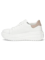 Dámské kožené polobotky na platformě bílé Filippo DP6739