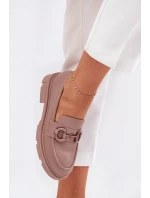 Dámské Mokasíny Eko Kůže S Ozdobným Detalem Khaki Seftass