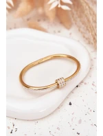 Dámský náramek s křišťály z nerezové oceli zlatý