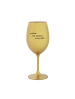 PROTOŽE BÝT ZOOLOG NENÍ PRDEL - zlatá sklenice na víno 350 ml PROTOŽE BÝT ZOOLOG NENÍ PRDEL - zlatá sklenice na víno 350 ml