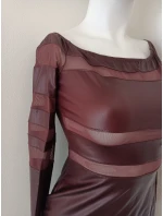 Dámské sexy šaty 18966 tmavě bordové - Koucla Dámské sexy šaty 18966 tmavě bordové - Koucla