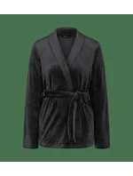 Sensual Velour Robe Top 01 - BLACK - TRIUMPH BLACK - TRIUMPH