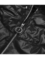 Černo-zelená dámská bunda s barevnou kapucí (BH2005) Černo-zelená dámská bunda s barevnou kapucí (BH2005)